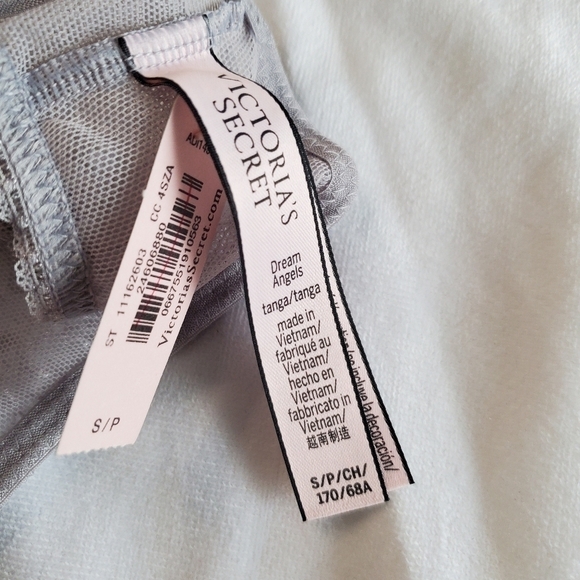 Victoria's Secret Dream Angels Grey Lace Very Cheeky Cutout Back - Size Small - Picture 3 of 6